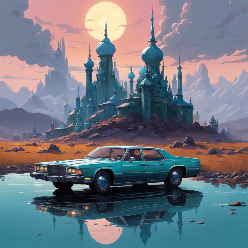 Enchanted City of Glowing Gemstones