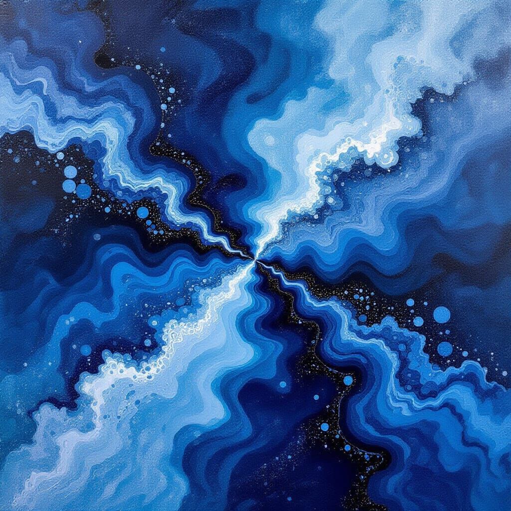 Abstract Ferrofluid Art Inspired by Graffiti