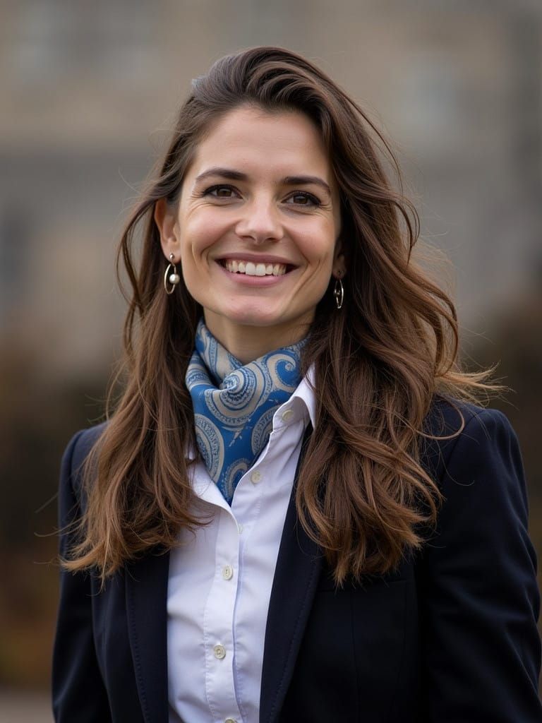 Sophisticated Iranian Executive in Dark Pinstripe Suit