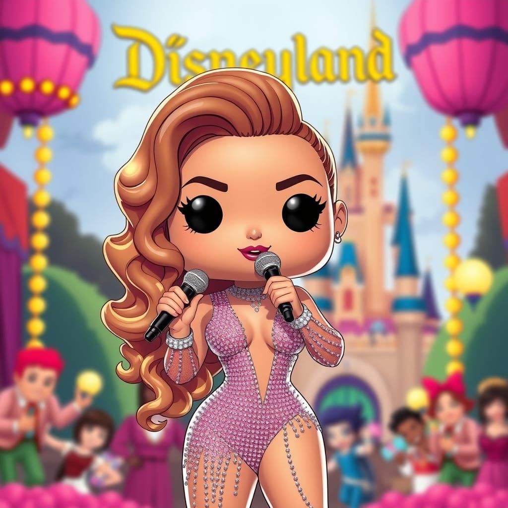 funko pop figure disney jennifer lopez at disneyland singing