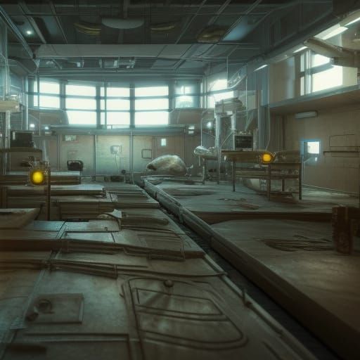 Sci-Fi Marine Archeology Lab in 3D Style