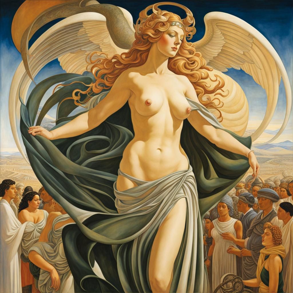 Goddess of Love Presides Over War, Allegorical Landscape