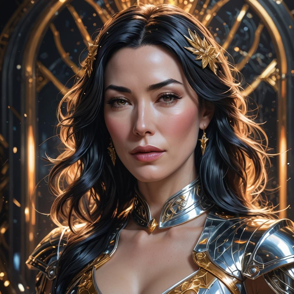 Jaime Murray Portrait in Sorayama Style