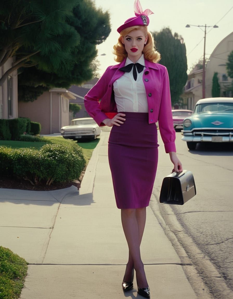 Katherine McNamara as 1950s Pin-Up on Sunset Boulevard