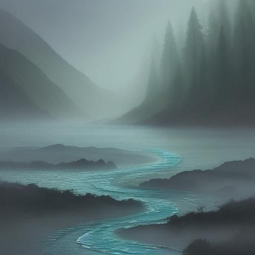 Loch Ness Monster in Digital Watercolor