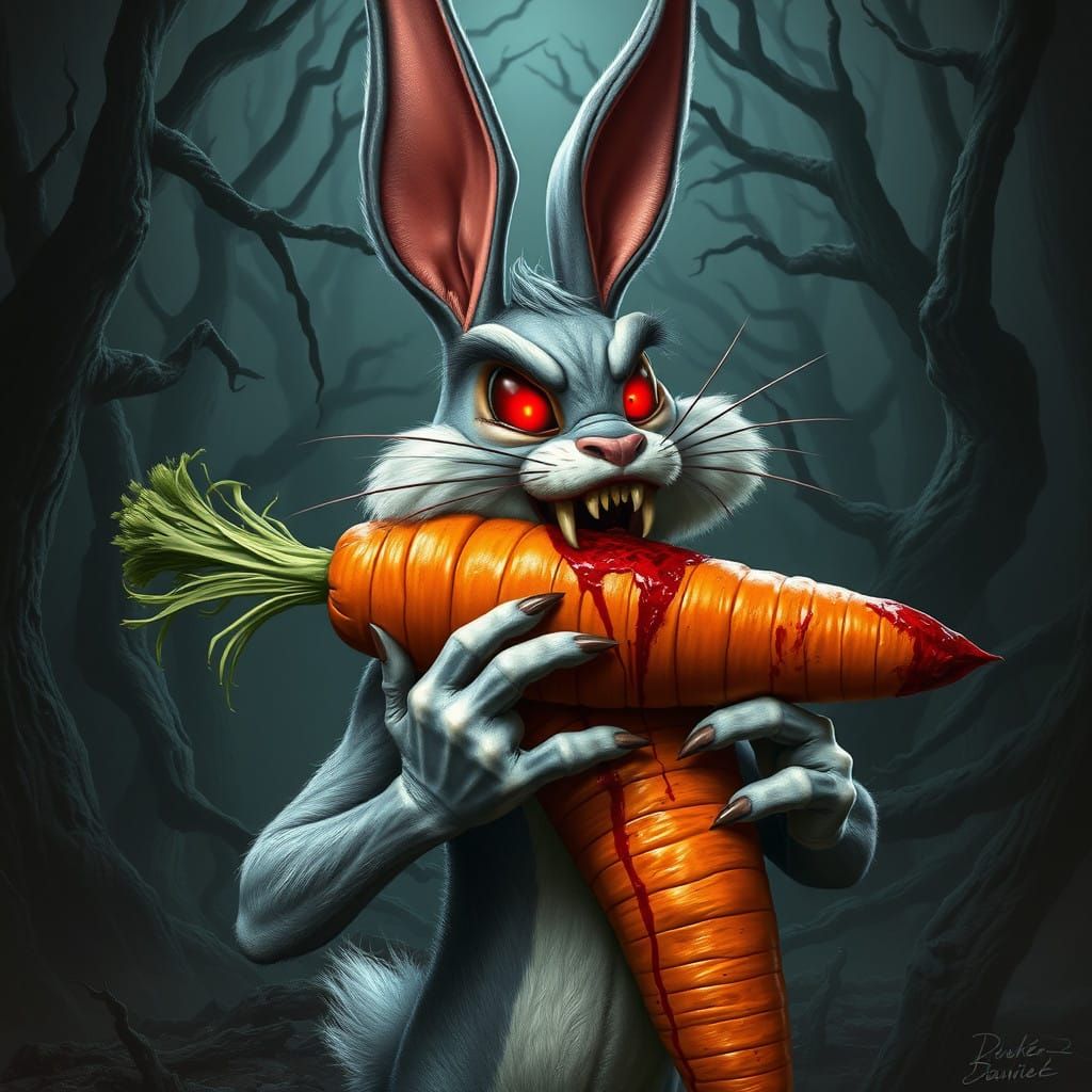 Grotesque Bugs Bunny as Dark Forest Idol