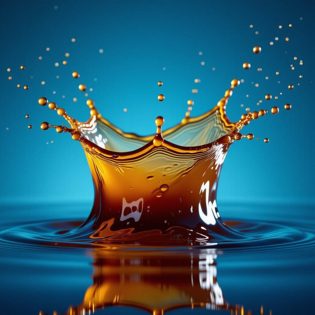 Dynamic Orange Liquid Splash in Motion
