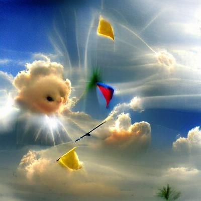 Kite Flying in Heavenly Sunshine