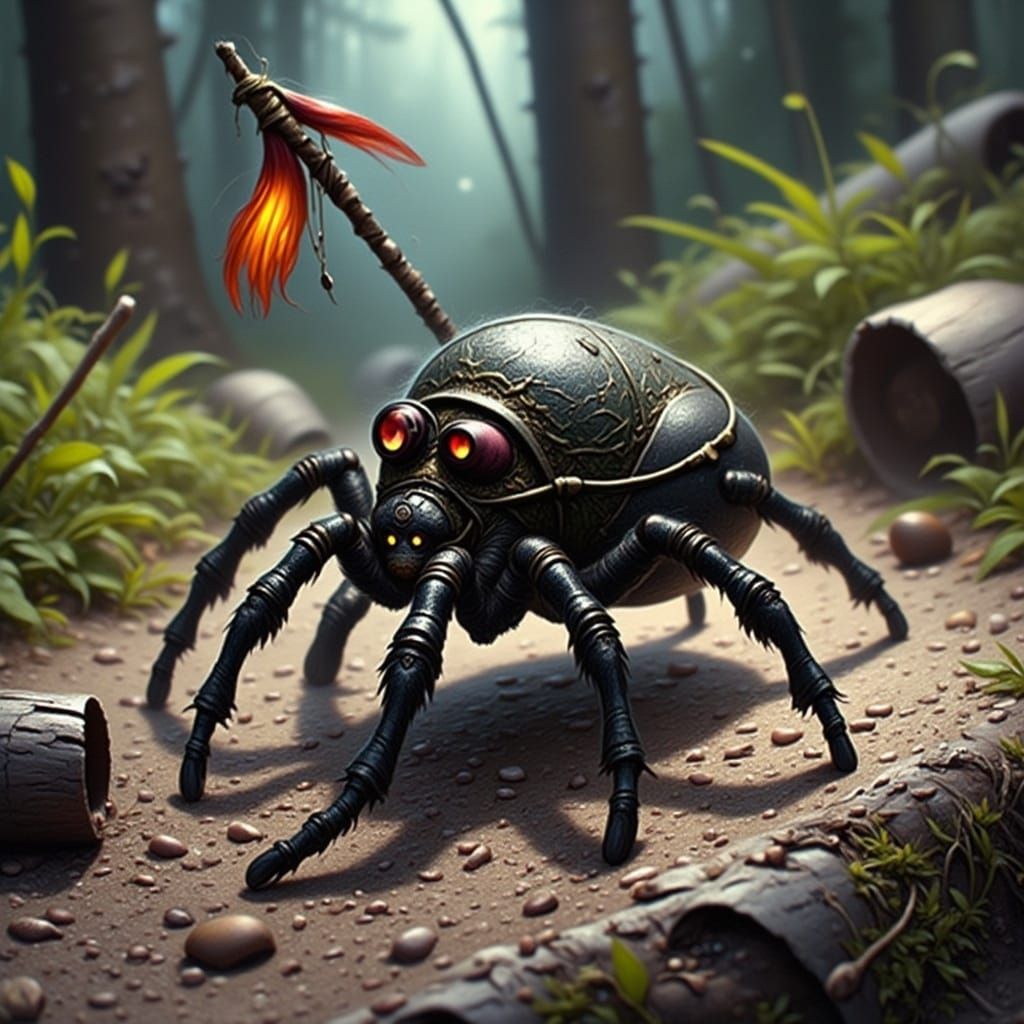 Mysterious Spiderling Hunts Adventurers in Dark Fantasy