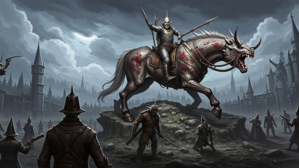 Abstract Noir Composition with Chaotic Elements