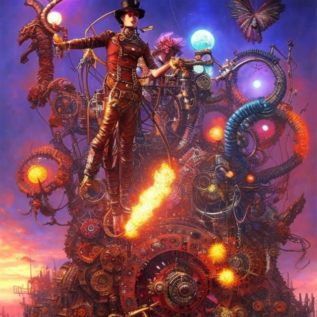 Steampunk Revolution: Photorealistic Digital Art in 8K