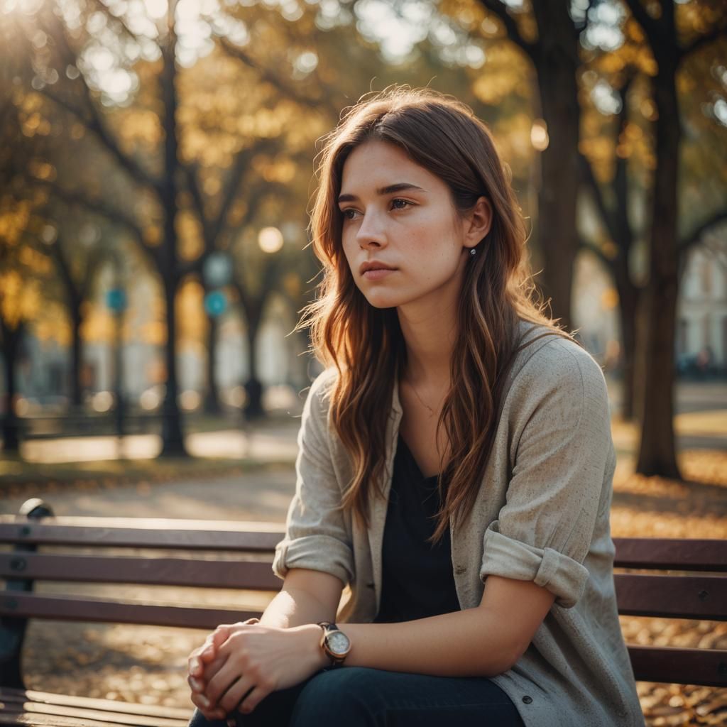 Intimate Portrait of Woman Lost in Thought