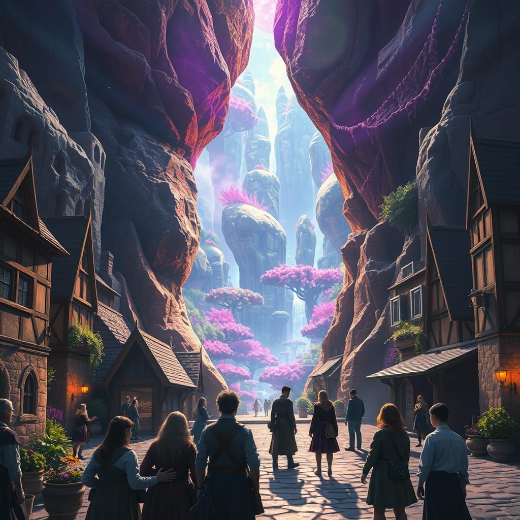 Magical Portal Opens in Medieval Town Square