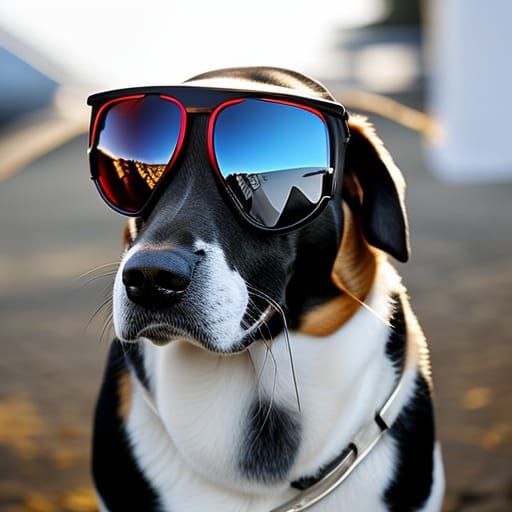 Dog with Sunglasses Smoking: Professional Photography