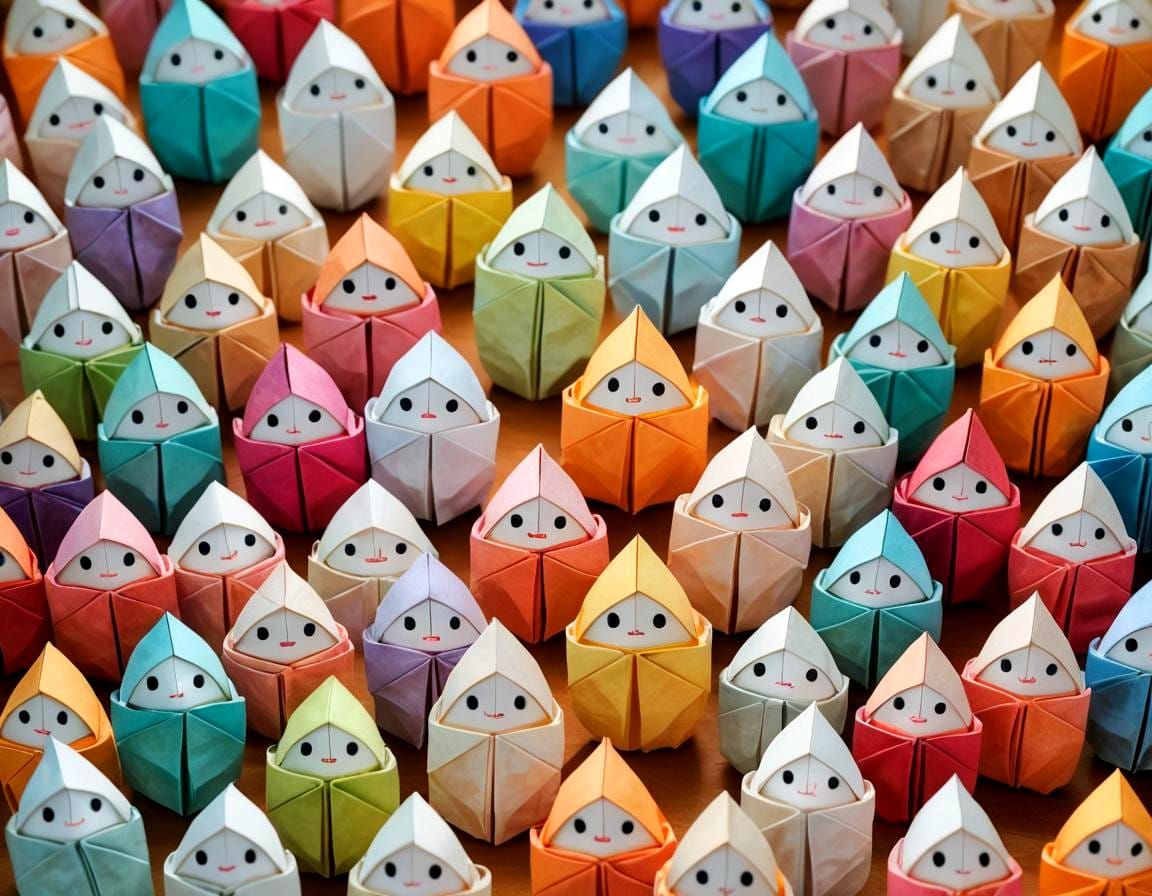 Origami Teru Teru Bozu in Pop-Up Book