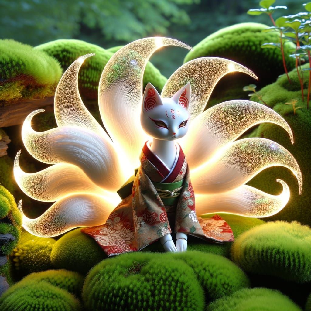 Ball-Jointed Doll Transforms into Nine-Tailed Cat