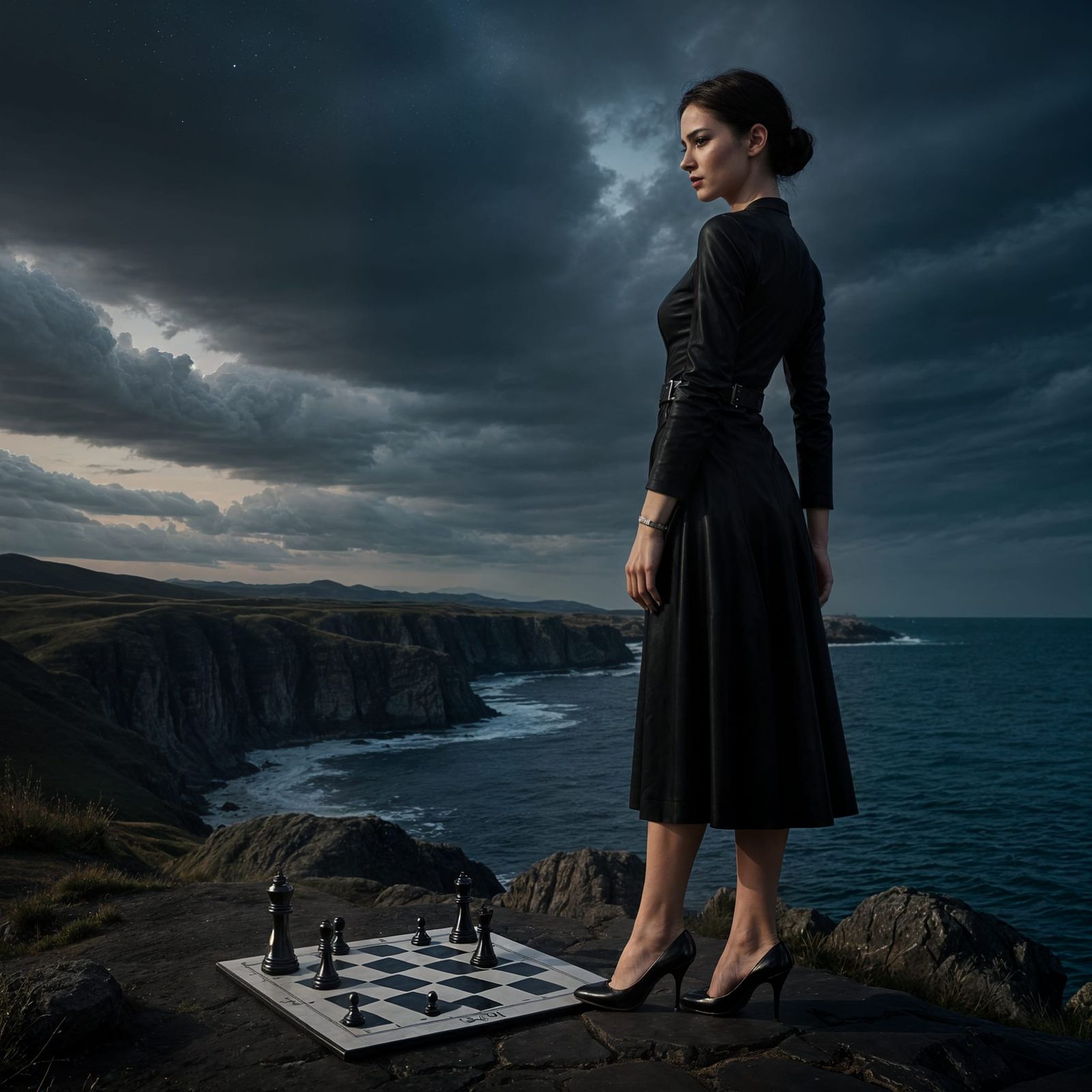 Mistress of the Sea: A Dramatic Chess Game Landscape