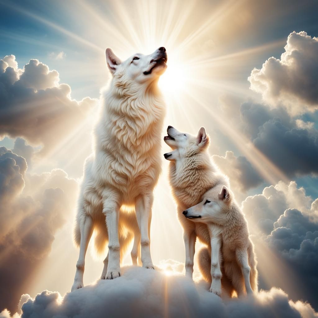 Lamb and Wolf Together in Holy Light