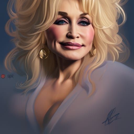 Dolly Parton Portrait in Hyperdetailed Digital Art