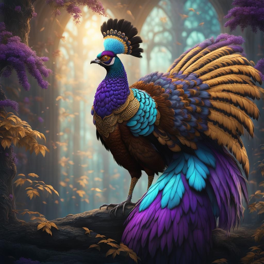 Fantasy lady Amherst pheasant