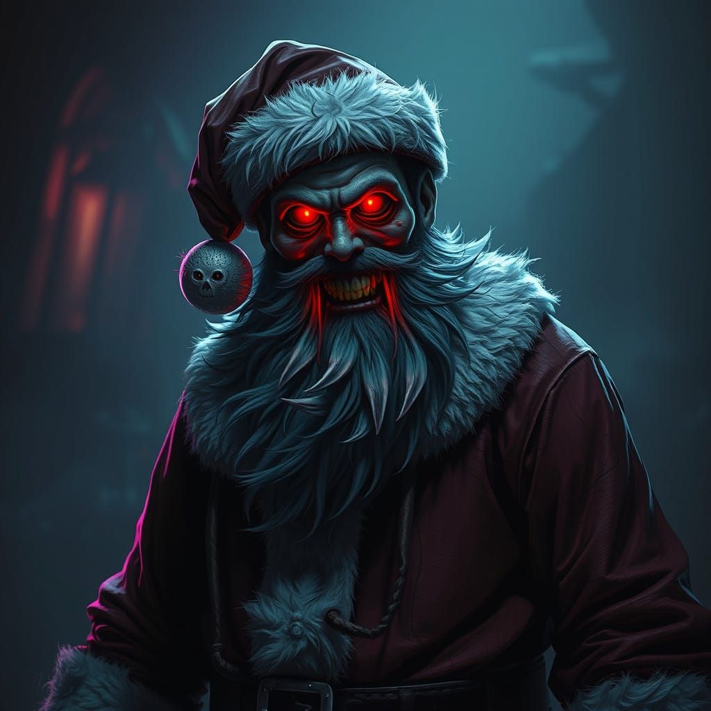 Cursed Santa in Dark Fantasy
