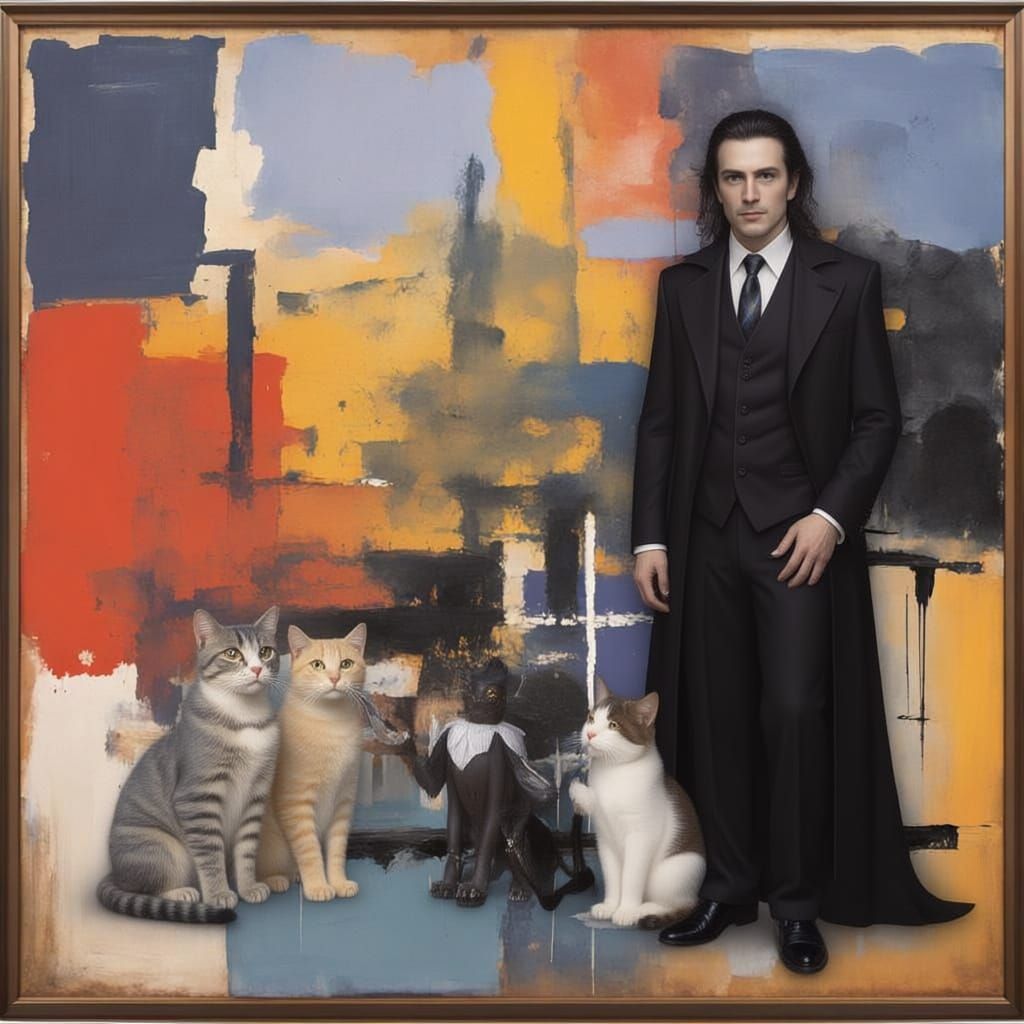 Abstract Word Art Evokes Emotion in Dark Night