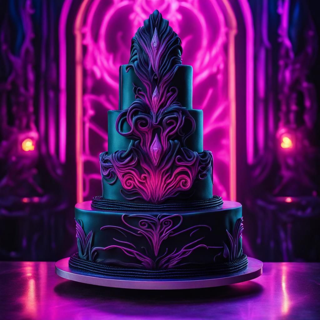 Dark Wedding Cake