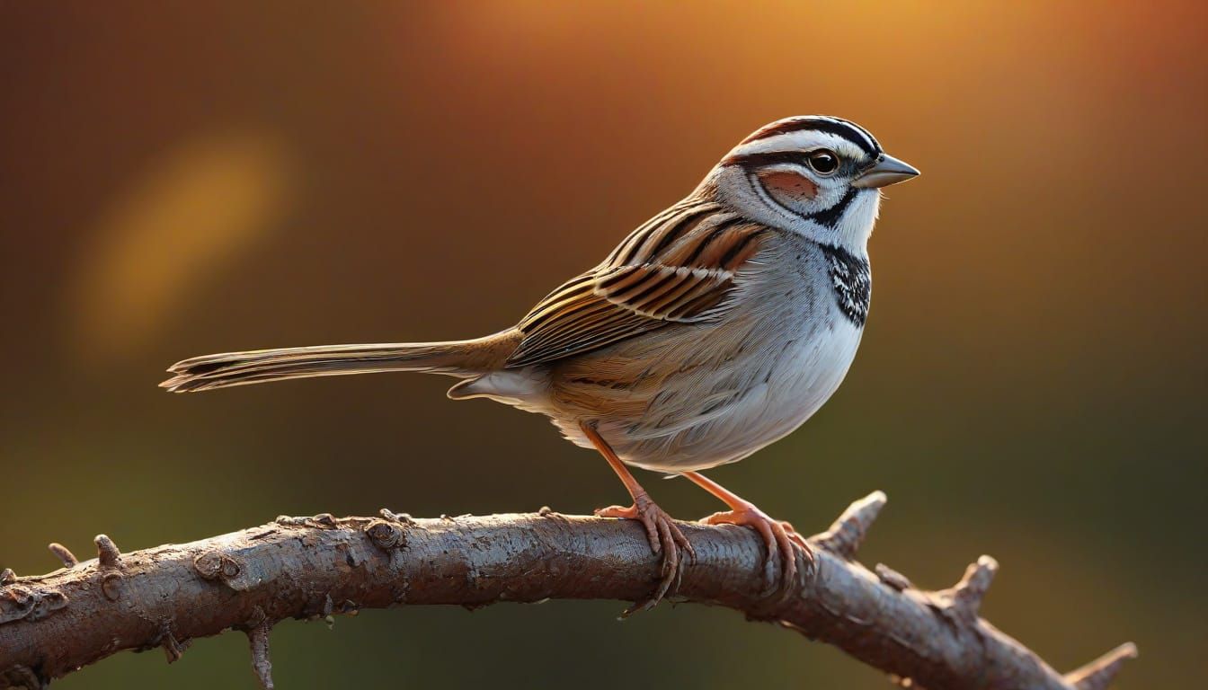 White-throated Sparrow in Splash Art Style