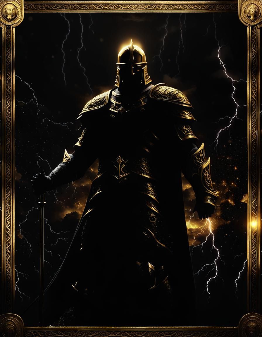 God of Light's Judgment: Dark Fantasy Art