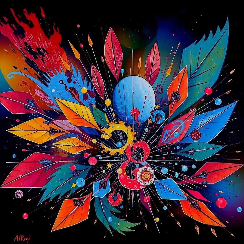 Abstract Artwork of Positive Qualities