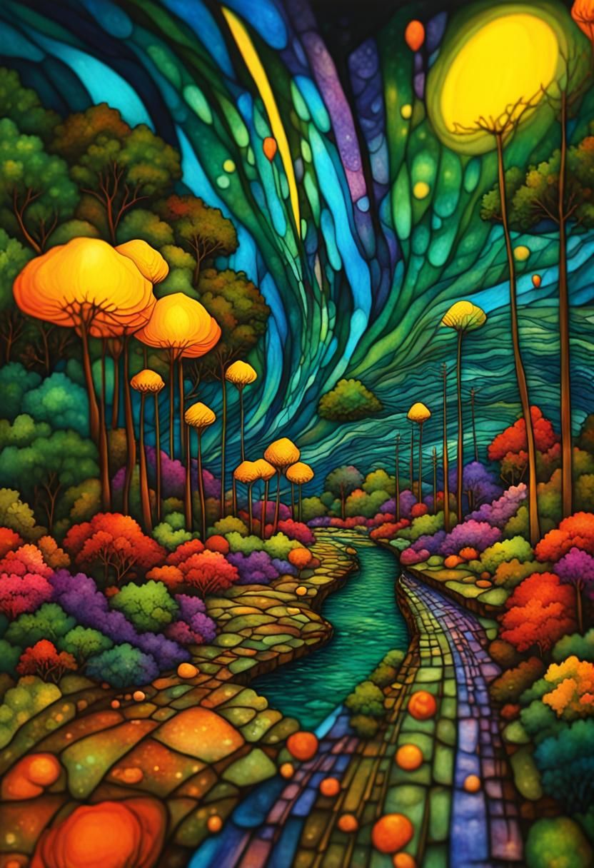 Light Yagami in an Anime Landscape Artwork