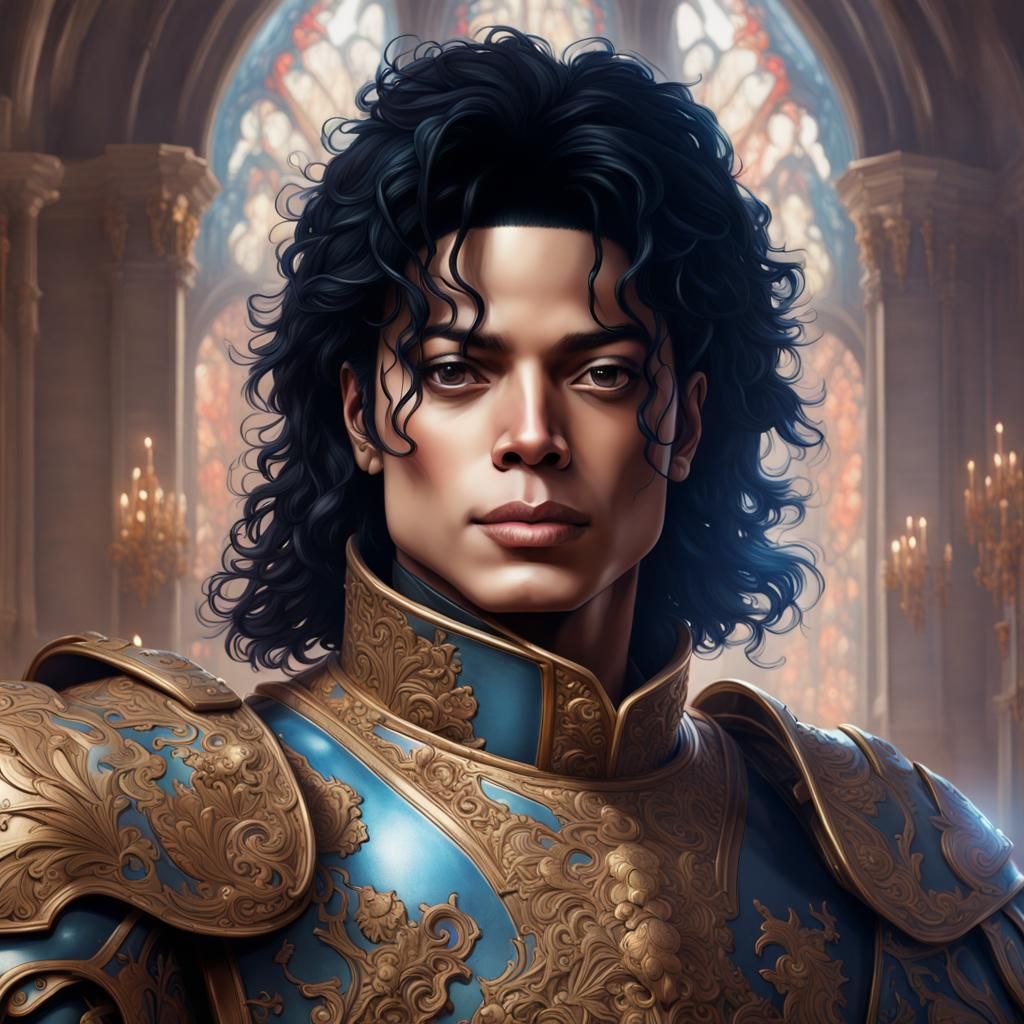 Michael Jackson as Medieval Knight: Detailed Portrait