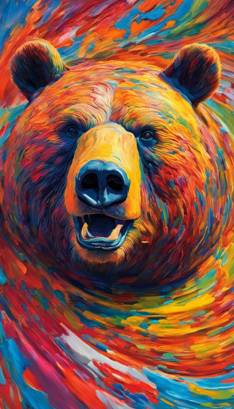 Exploding Paint in Fauvist Impasto Style