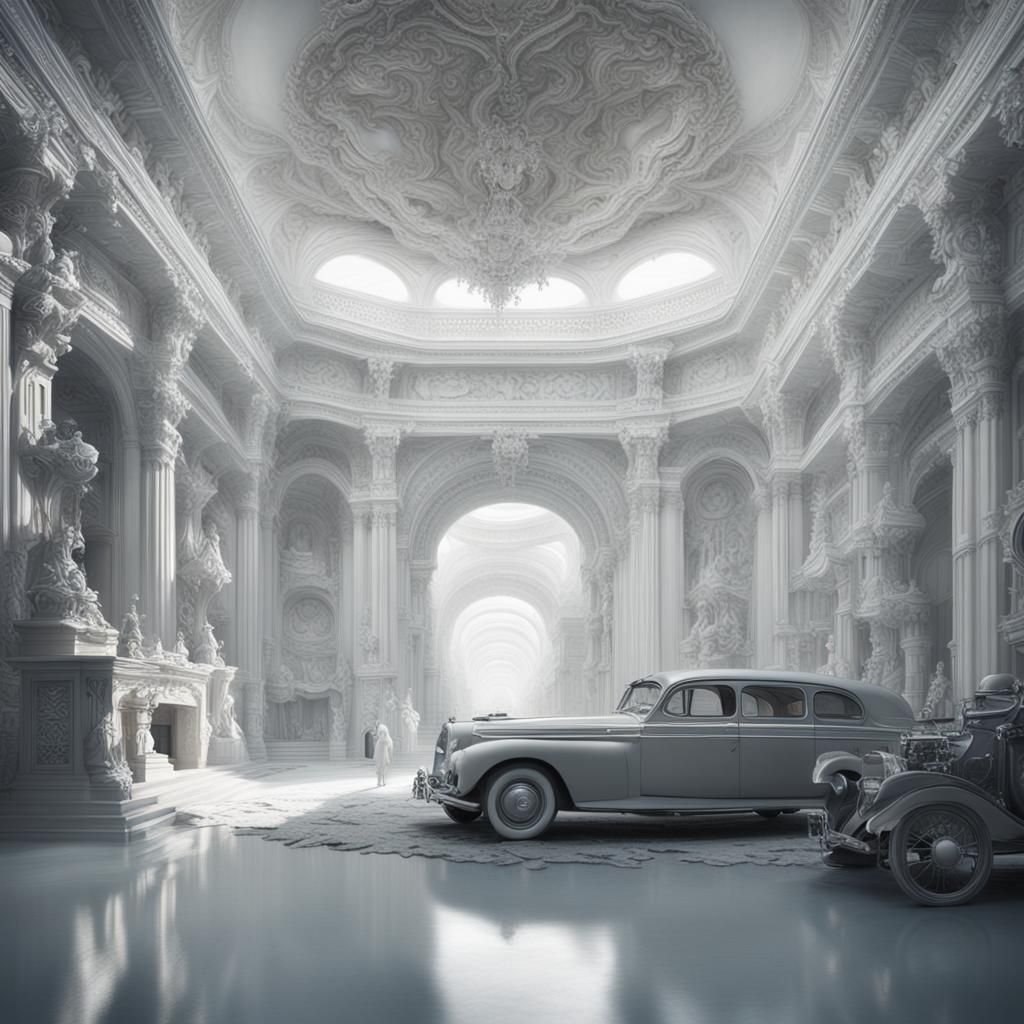 Epic White Rooms Digital Matte Painting