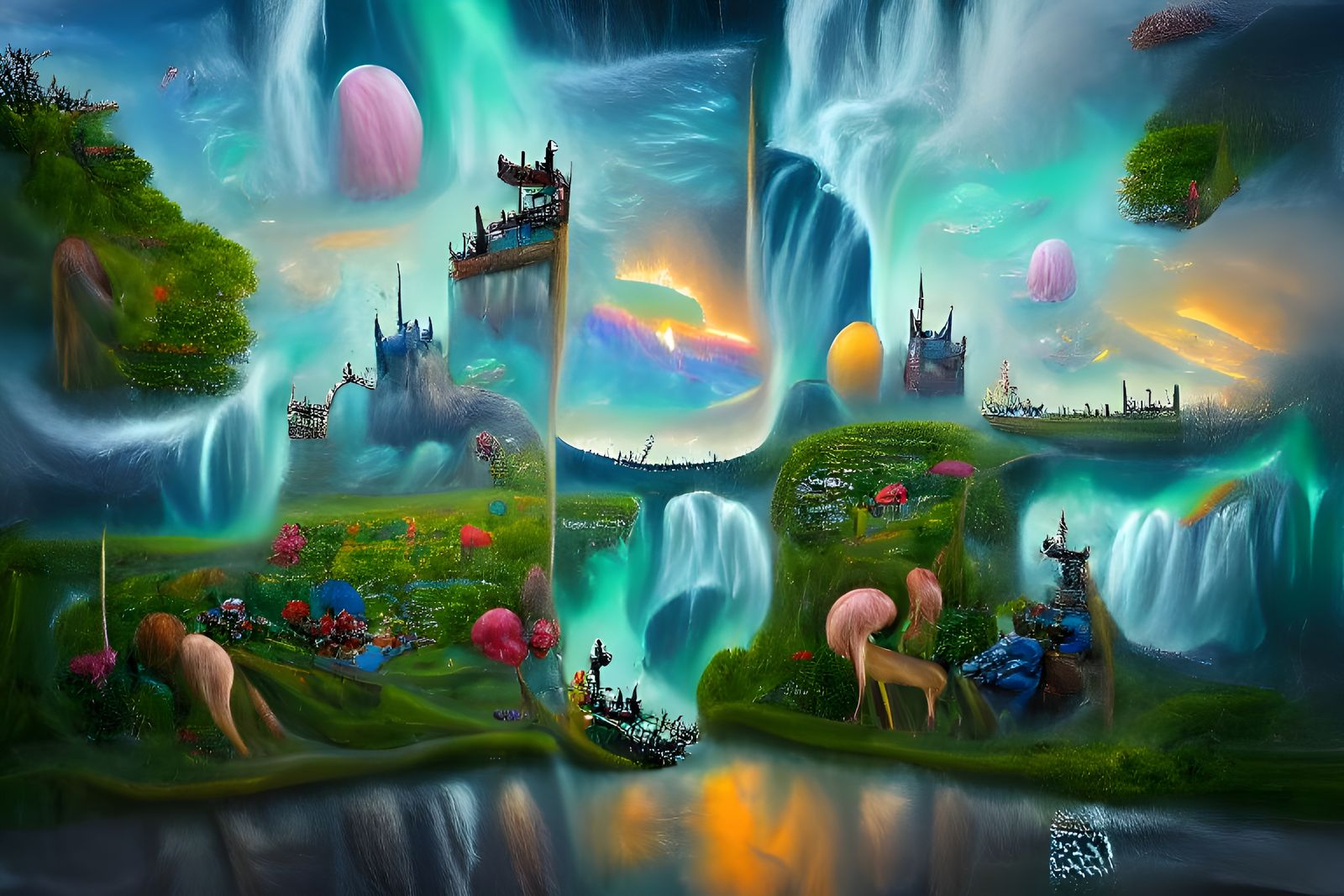 Fantasy Landscape Painting in Rutkowski Style