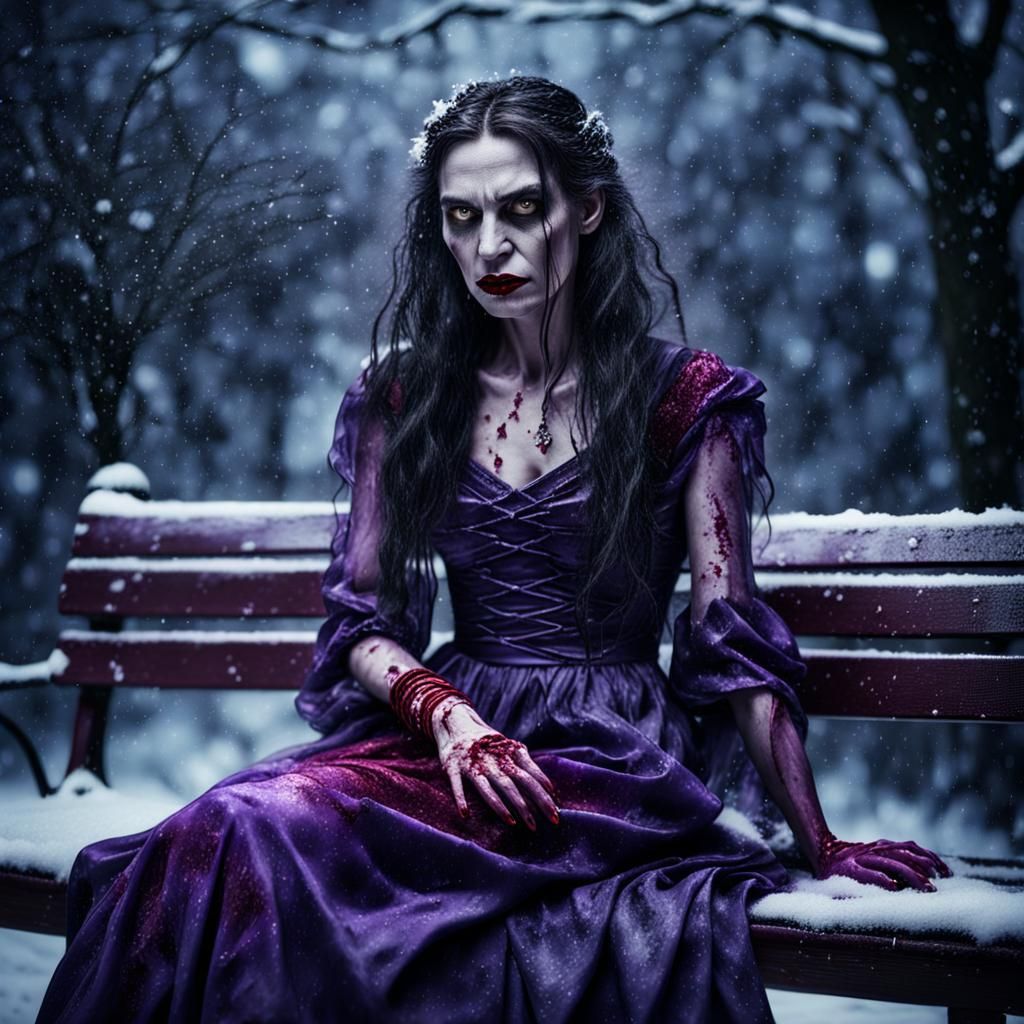 Dark Fantasy Vampire Portrait in Moody, Muted Colors