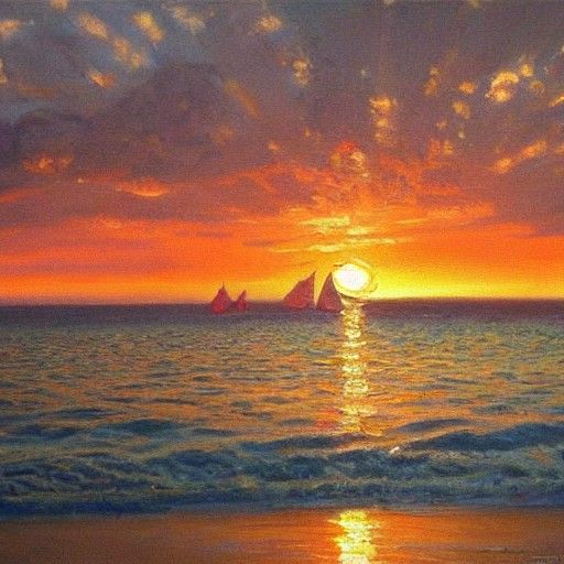 Sunset over the bay