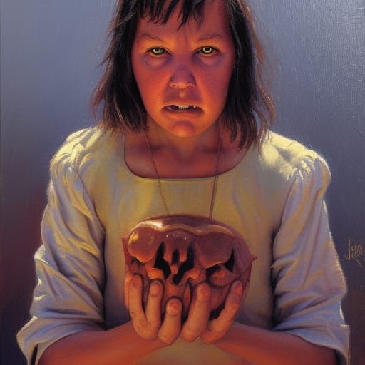 Gruel Ghoul in Oil Painting Style