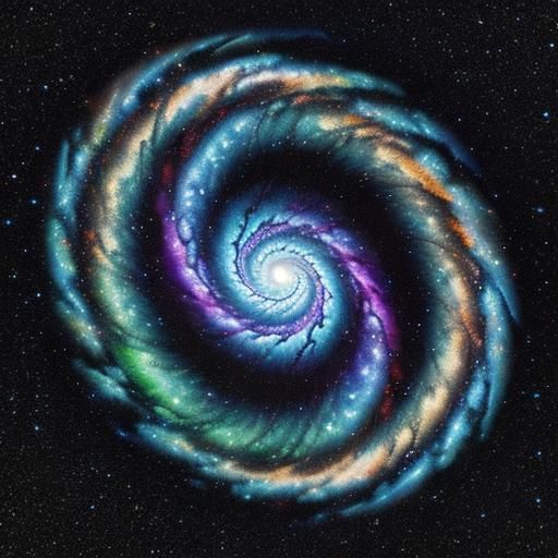 AI Interpretation of a Galactic Spiral