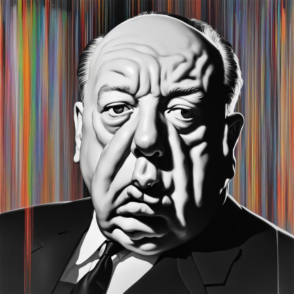 Alfred Hitchcock 3D Effect on Black and White TV