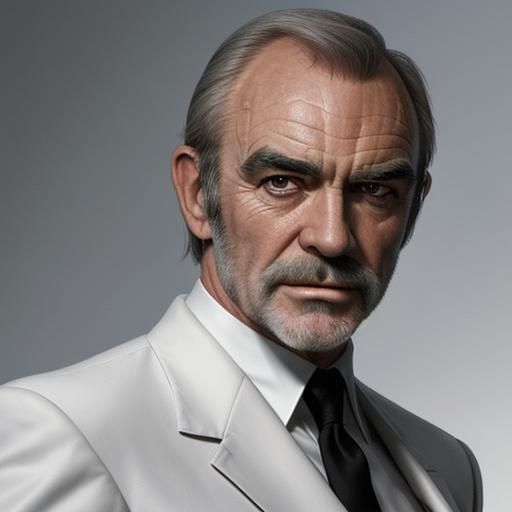 Sean Connery as Older James Bond 007 Portrait