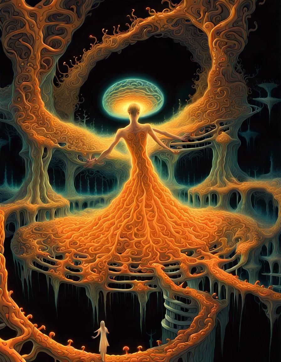 Surreal Hallucination: Ghost Spirits in a Labyrinth