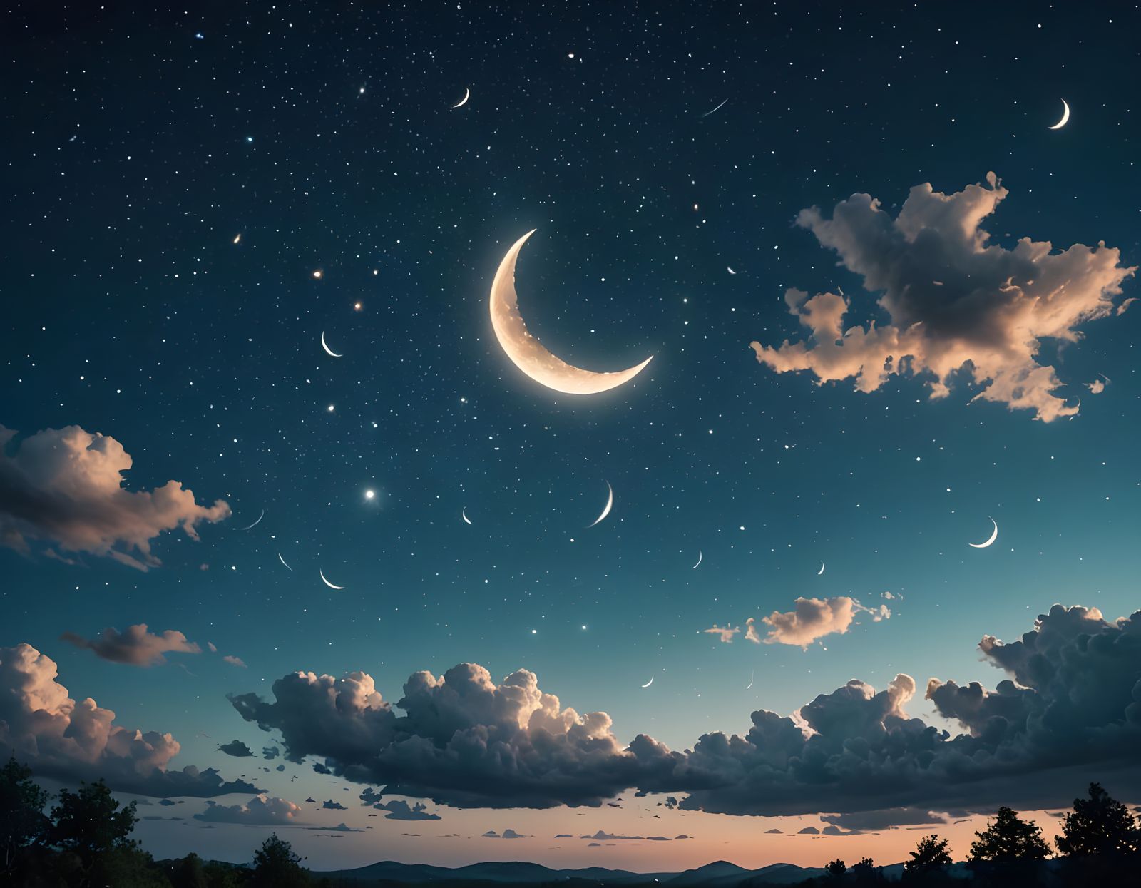 Cerulean Celestial Night Sky: A Clear Vision