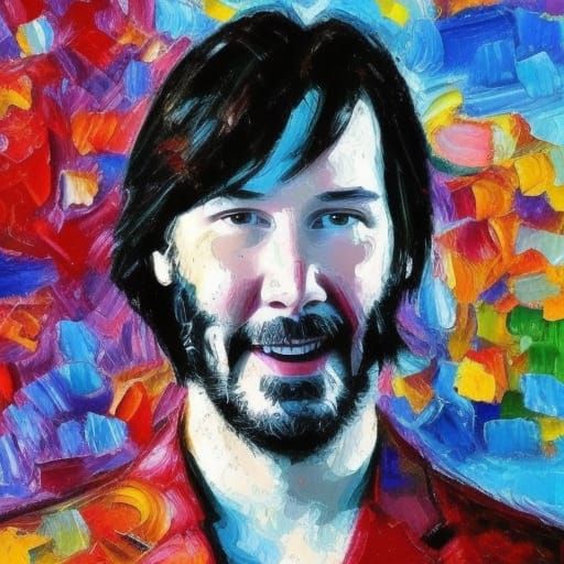 Keanu Reeves smiling