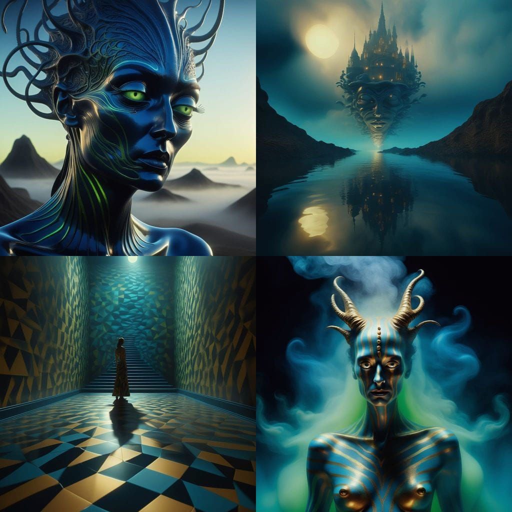 Surreal, Alien Creature in Ethereal Landscape