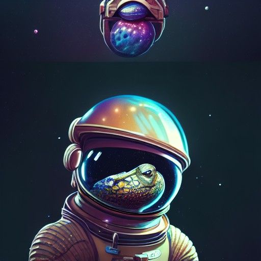 Spaceman in Cybernetic Kingdom: Digital Art