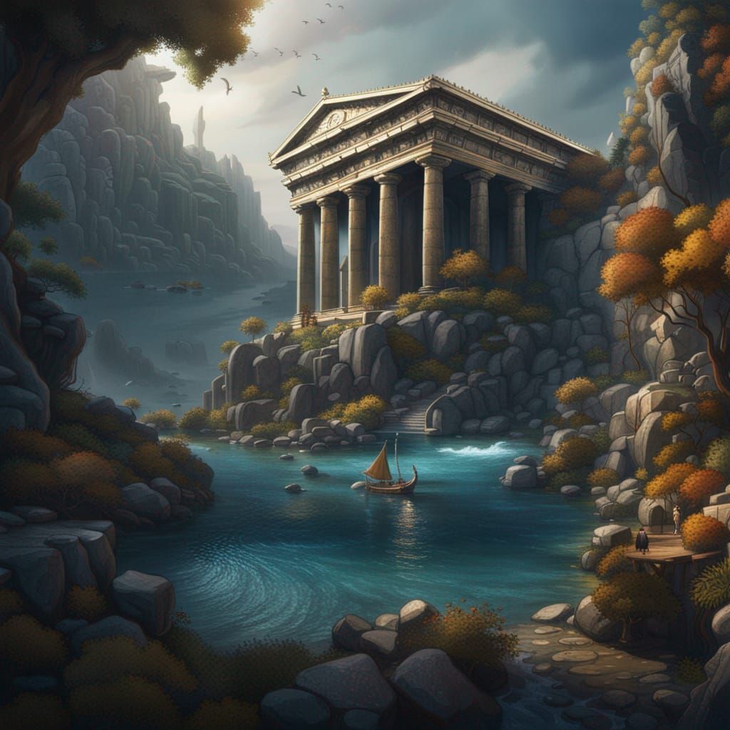 Greek Mythology Matte Painting in Unreal Engine 5
