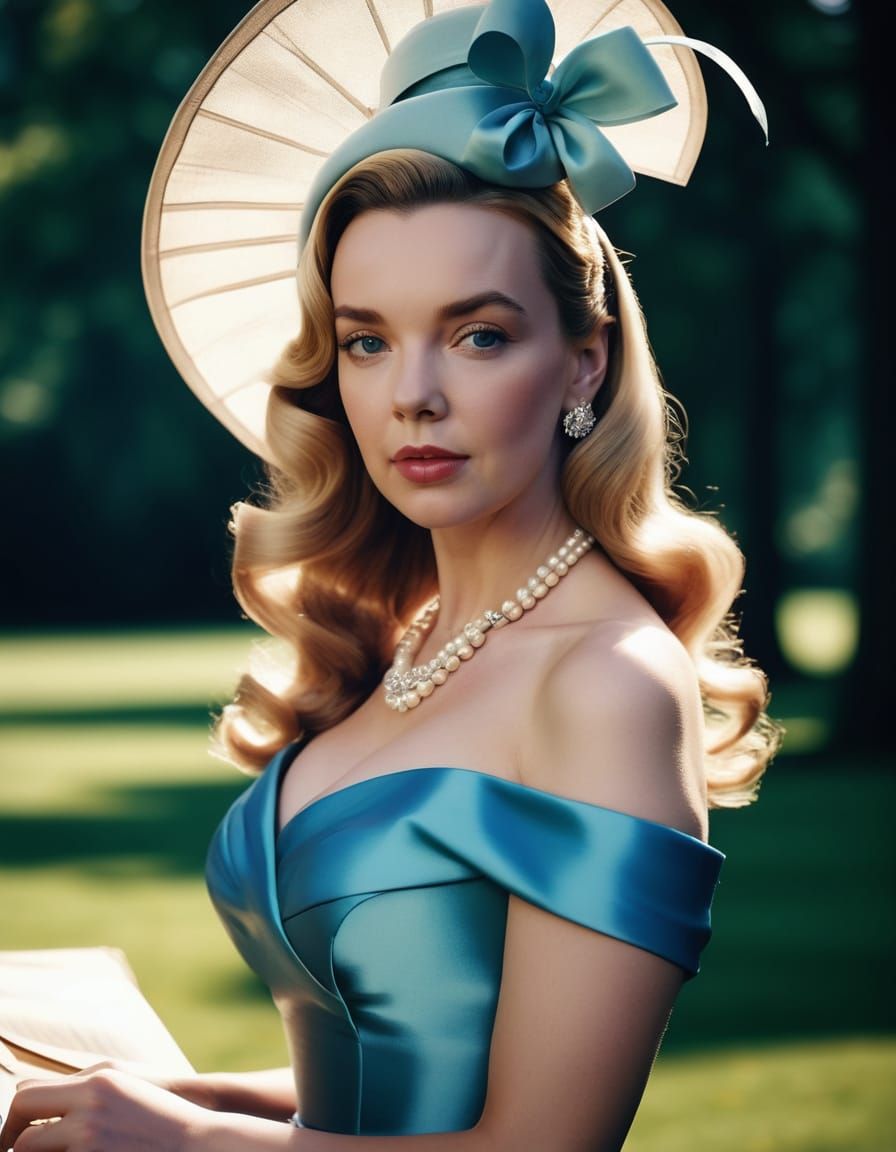 Vintage Glamour Pin Up Woman at Royal Ascot