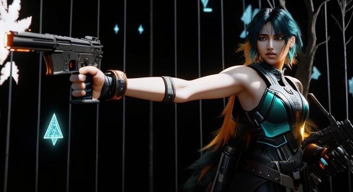 Warrior in Ancient Forest, Epic 3D Graphics