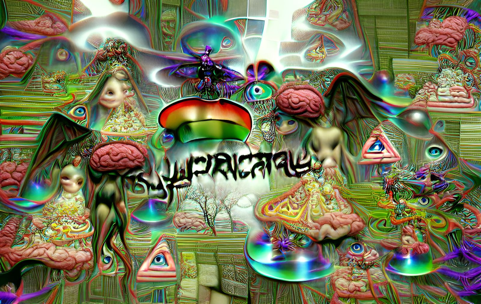 Psychedelic Fractal Dream: A Surreal Digital Hallucination